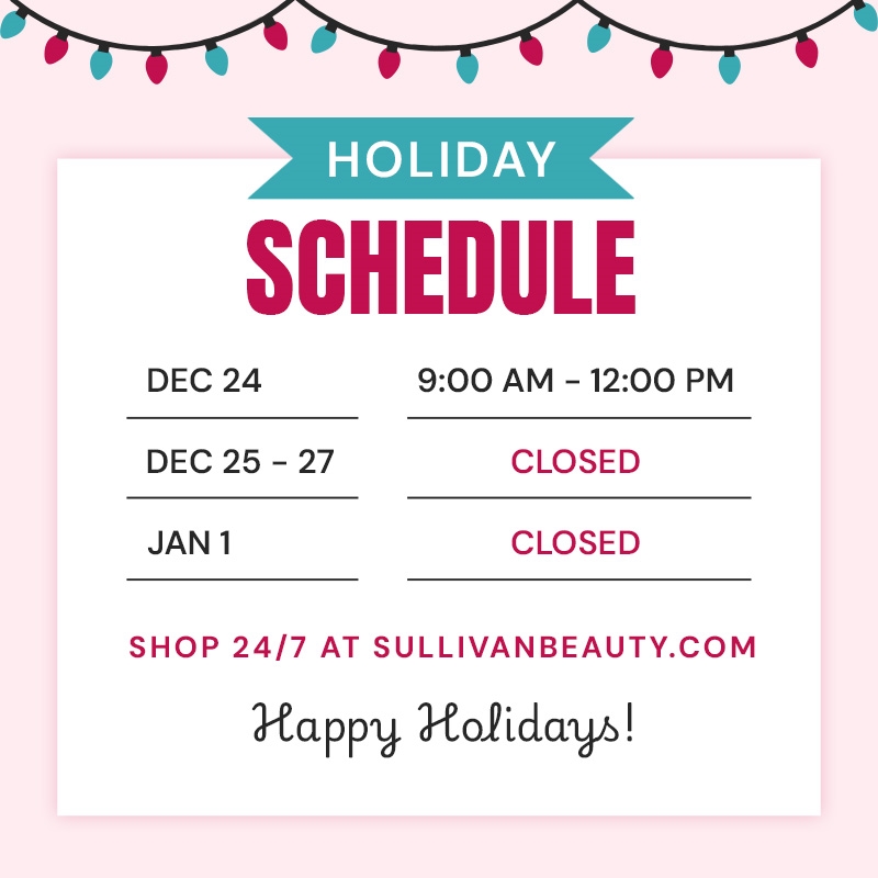 Holiday Closure 12/20 - 1/2