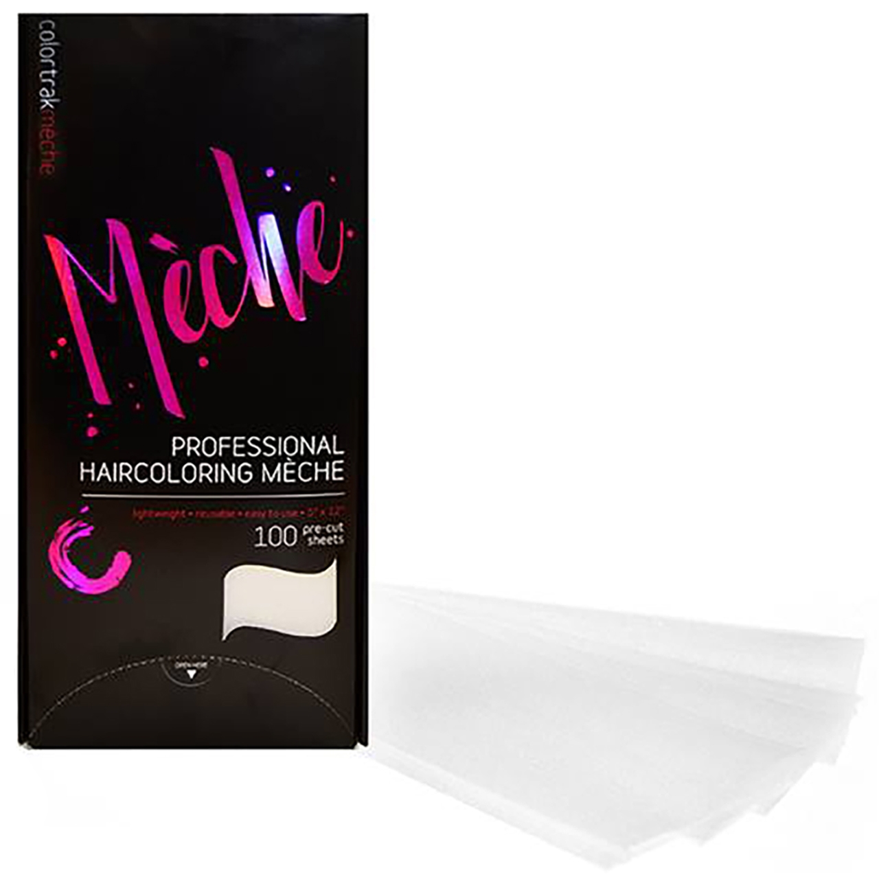 Colortrak Professional Haircoloring Meche - 5 inch x 12 inch 100 ct.