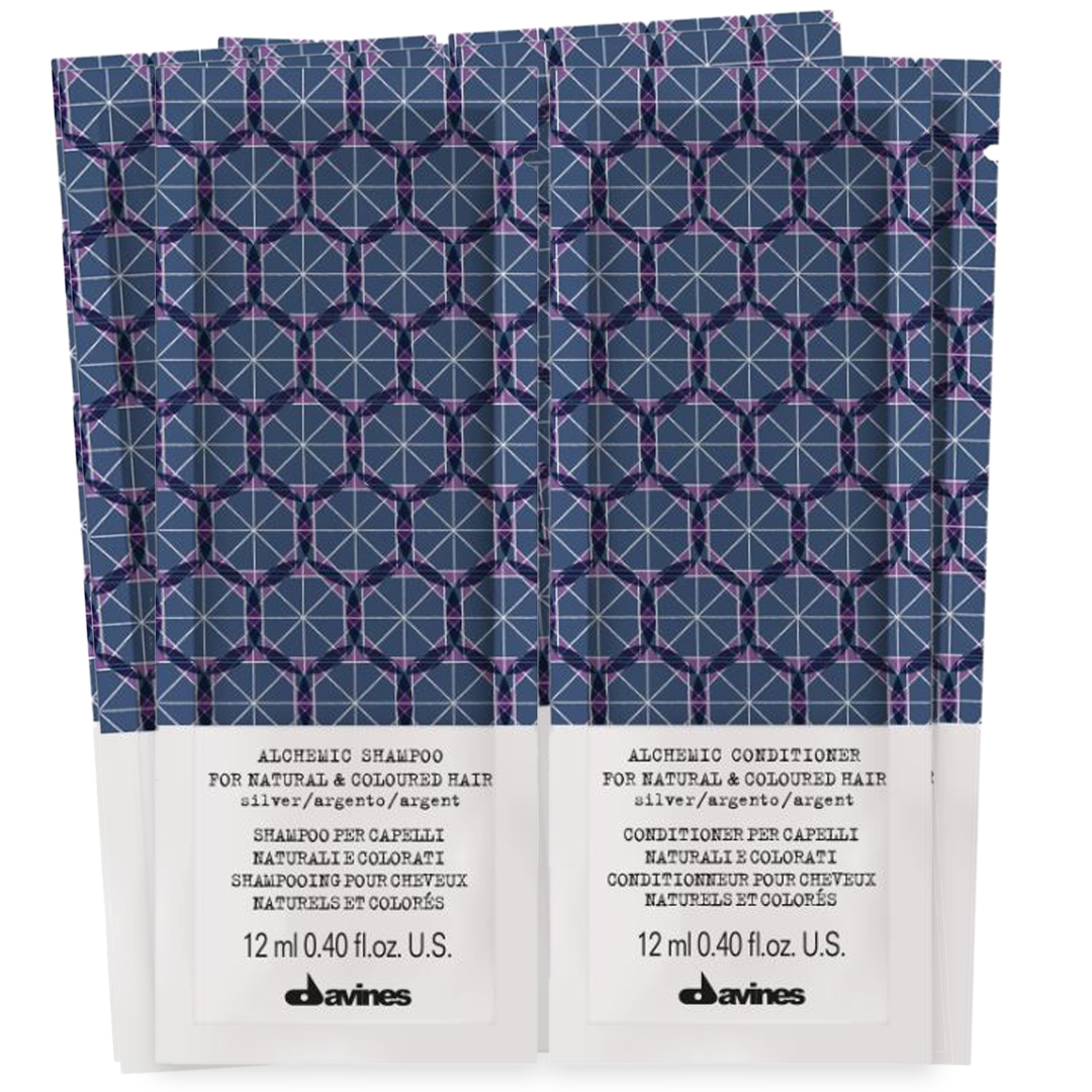 Davines Silver Shampoo and Conditioner Sachet Kit 12 ct.