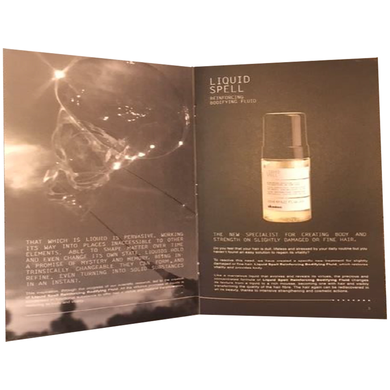 Davines Liquid Spell Salon Brochure