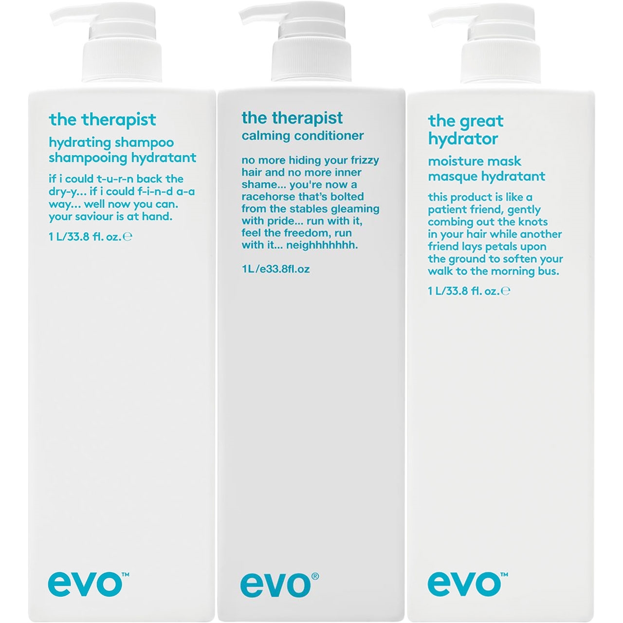 evo hydrating liter trio 3 pc.