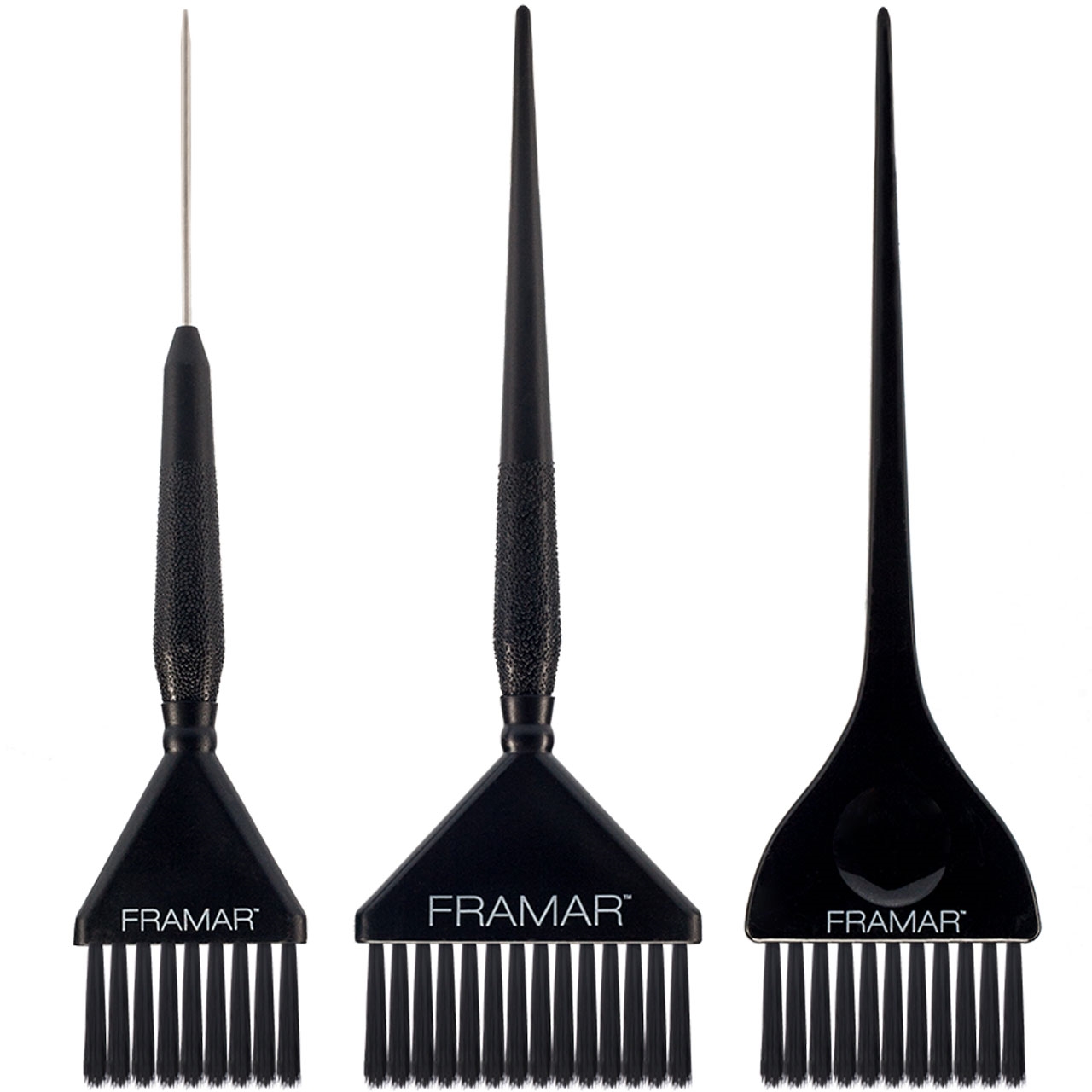 Framar Variety Color Brush Set- Black 3 pc.