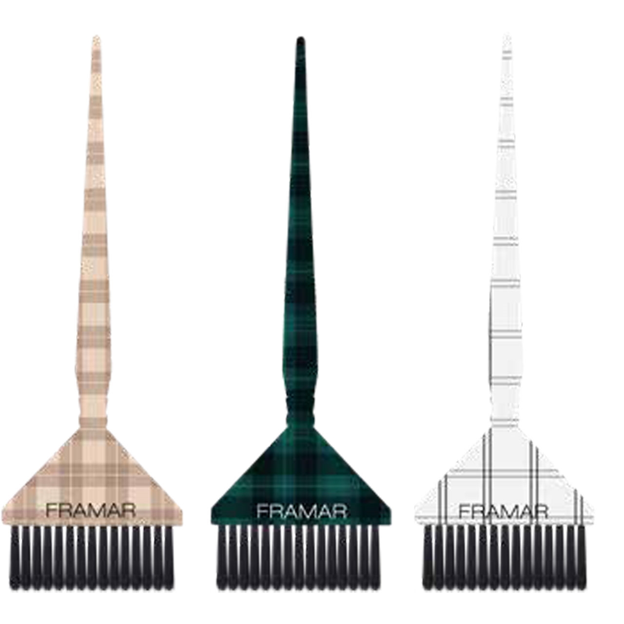 Framar Plaid Hair Day Big Daddy Brush Set 3 pc.