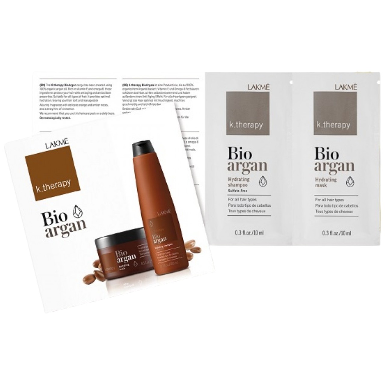 LAKMÉ Bio argan Hydrating Shampoo/Mask Duo Sachet 2 x 0.3 Fl. Oz.