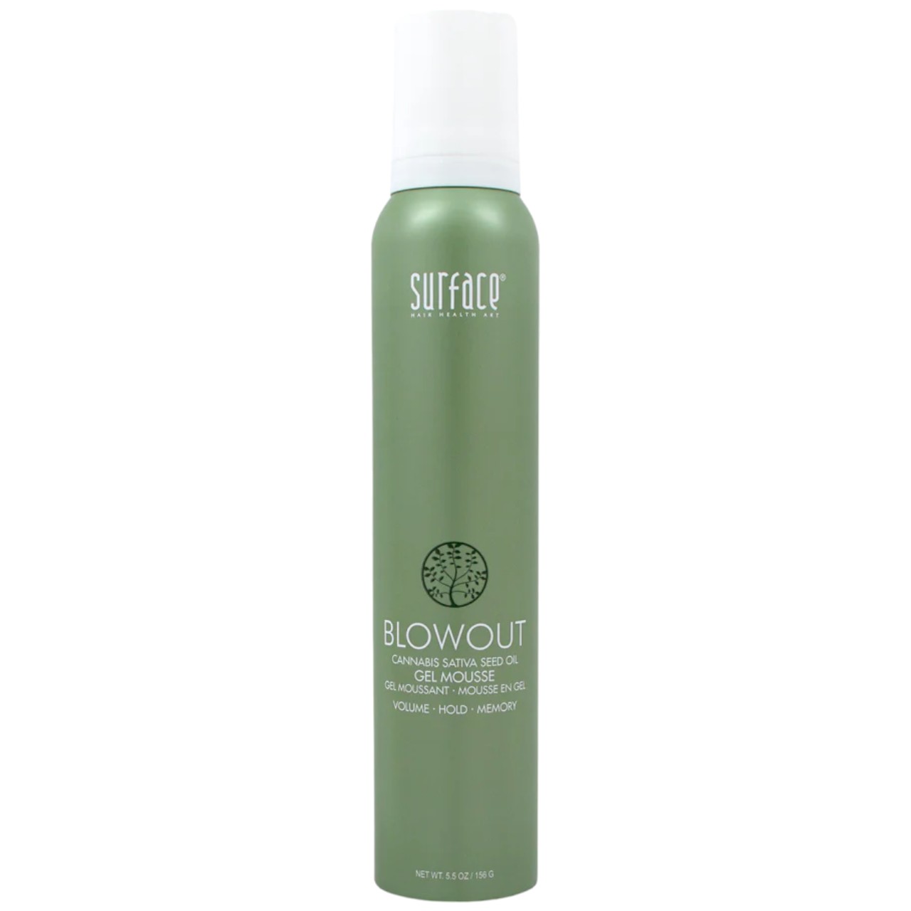 Surface Hair CANNABIS SATIVA SEED OIL GEL MOUSSE 5.5 Fl. Oz.